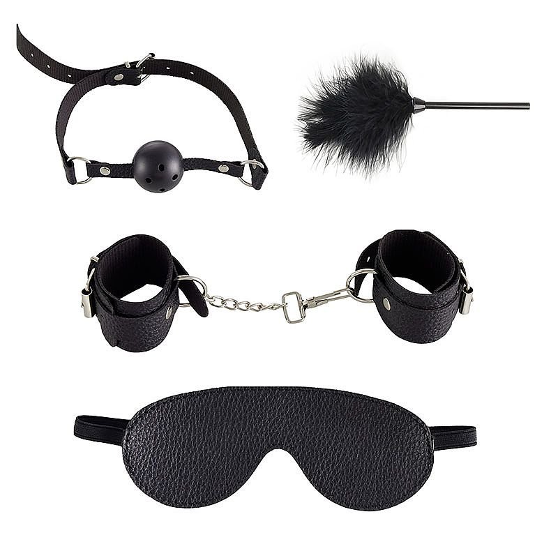 Kit Sado Completo com Pena Estimuladora 4 Peças - SI