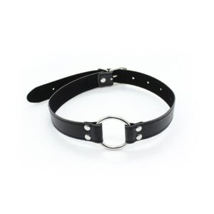 Mordaça Choker Fetiche com Anel de Metal - Preto - SI