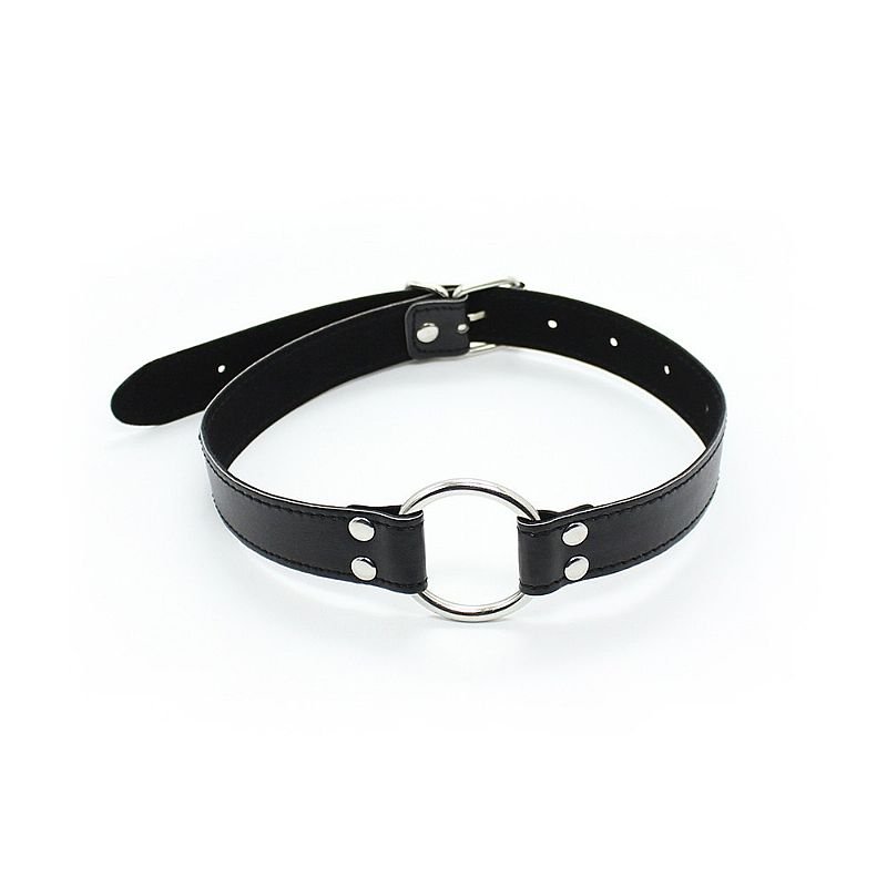 Mordaça Choker Fetiche com Anel de Metal - Preto - SI
