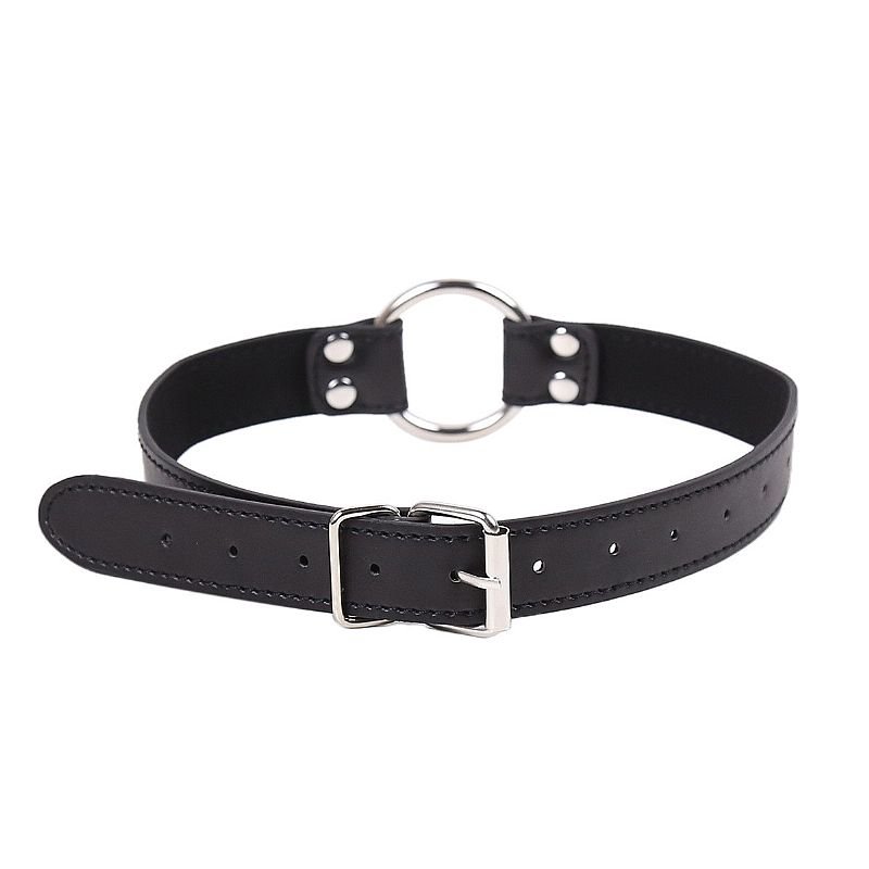 Mordaça Choker Fetiche com Anel de Metal - Preto - SI - Imagem 3