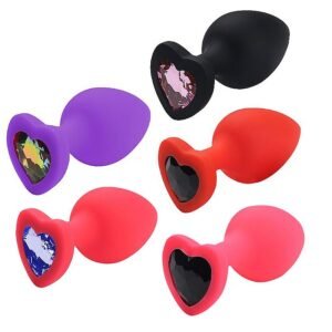 Plug Anal de Silicone com Base Coração P - SI