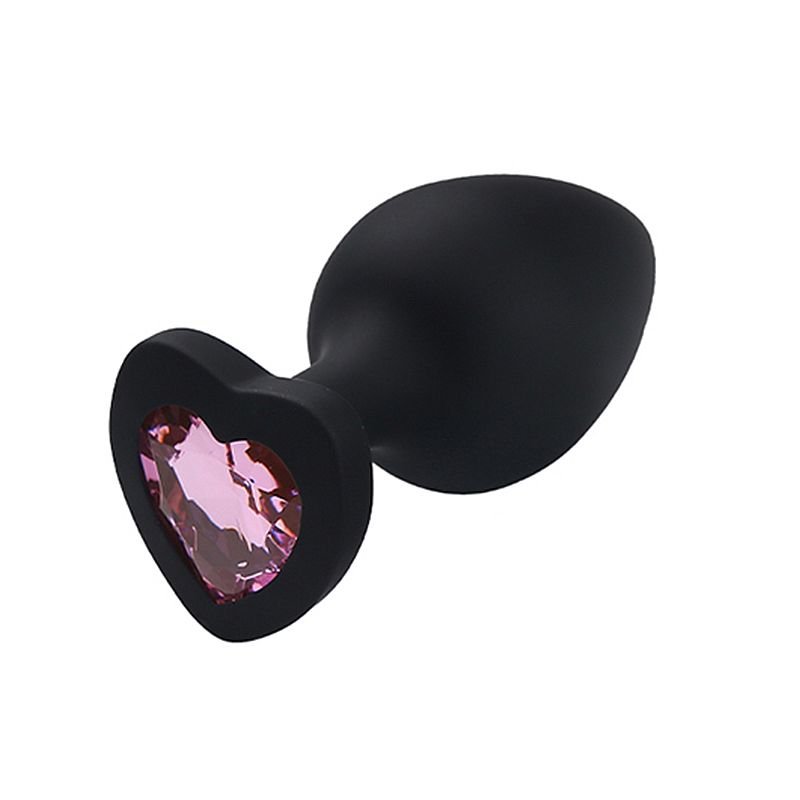 Plug Anal de Silicone com Base Coração P - SI - Imagem 2