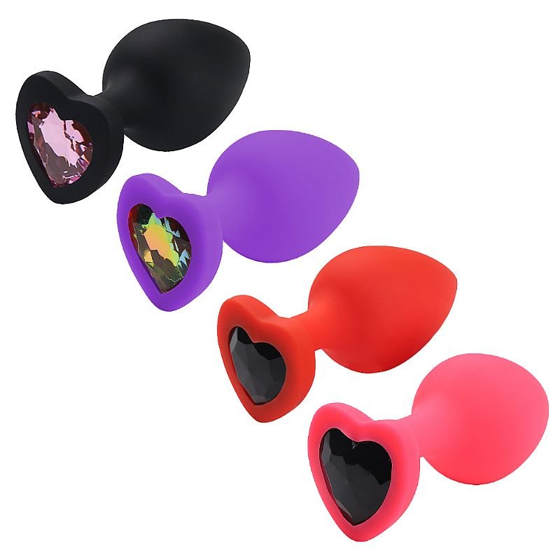 Plug Anal de Silicone com Base Coração P - SI - Imagem 5