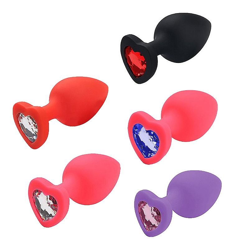 Plug Íntimo em Silicone Coração Médio - SI