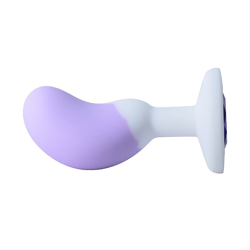 Plug Íntimo em Silicone Formato Feijão com Pedra - SI - Imagem 4